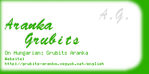 aranka grubits business card